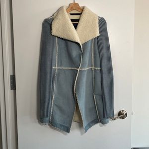 BVM Spa Les Copains Blue Lamb Wool Coat